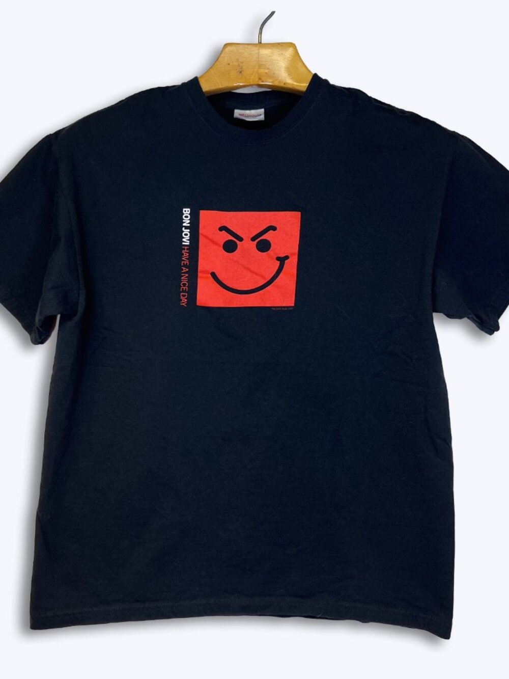 Vtg Bon Jovi Have A Nice Day Tour 2005 T-Shirt Large Black Band Concert Tee Y2K